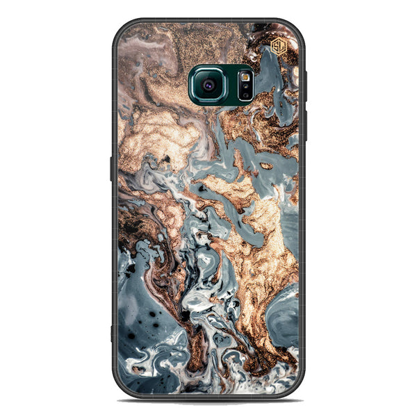 Marble Series Soft Phone Case - Acrylic Case - Design 5 - - Samsung Galaxy S6 Edge