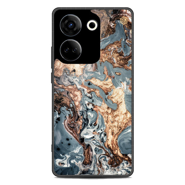 Marble Series Soft Phone Case - Metal Case - Design 5 - Tecno Camon 20 Pro