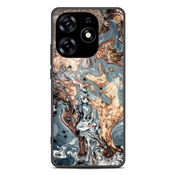Marble Series Soft Phone Case - Metal Case - Design 5 - Tecno Spark 10 Pro