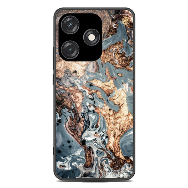 Marble Series Soft Phone Case - Metal Case - Design 5 - Tecno Spark 10C