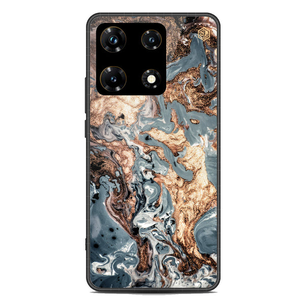 Marble Series Soft Phone Case - Metal Case - Design 5 - Infinix Note 30 Pro