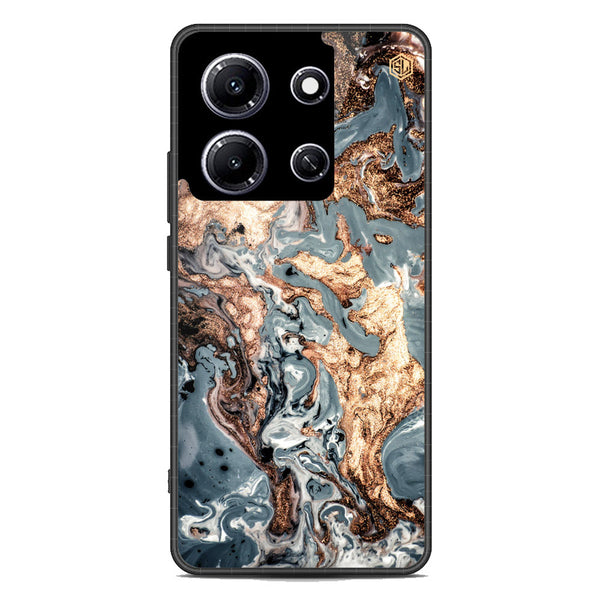 Marble Series Soft Phone Case - Metal Case - Design 5 - Infinix Note 30i