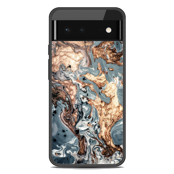 Marble Series Soft Phone Case - Metal Case - Design 5 - Google Pixel 6