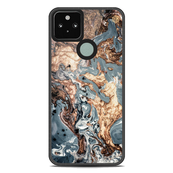 Marble Series Soft Phone Case - Metal Case - Design 5 - Google Pixel 5 XL