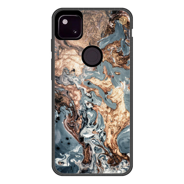 Marble Series Soft Phone Case - Metal Case - Design 5 - Google Pixel 4a