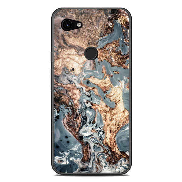 Marble Series Soft Phone Case - Metal Case - Design 5 - Google Pixel 3a
