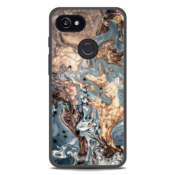 Marble Series Soft Phone Case - Metal Case - Design 5 - Google Pixel 2 XL