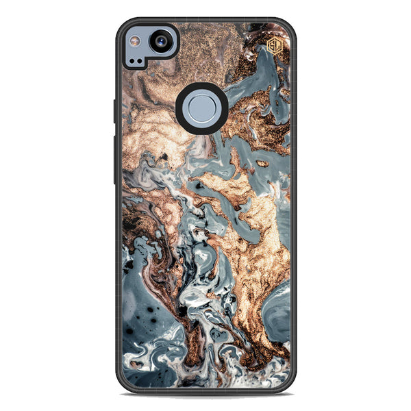 Marble Series Soft Phone Case - Metal Case - Design 5 - Google Pixel 2