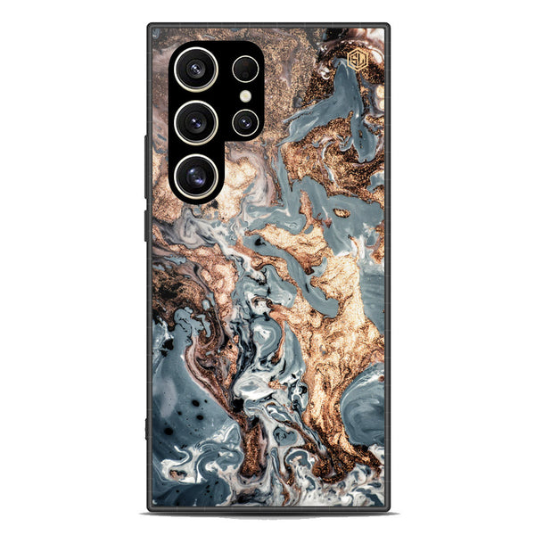 Marble Series Soft Phone Case - Premium Glass Case - Design 5 - Samsung Galaxy S24 Ultra