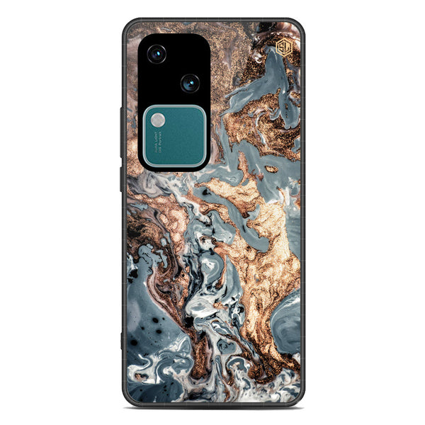 Marble Series Soft Phone Case - Premium Glass Case - Design 5 - Vivo V30