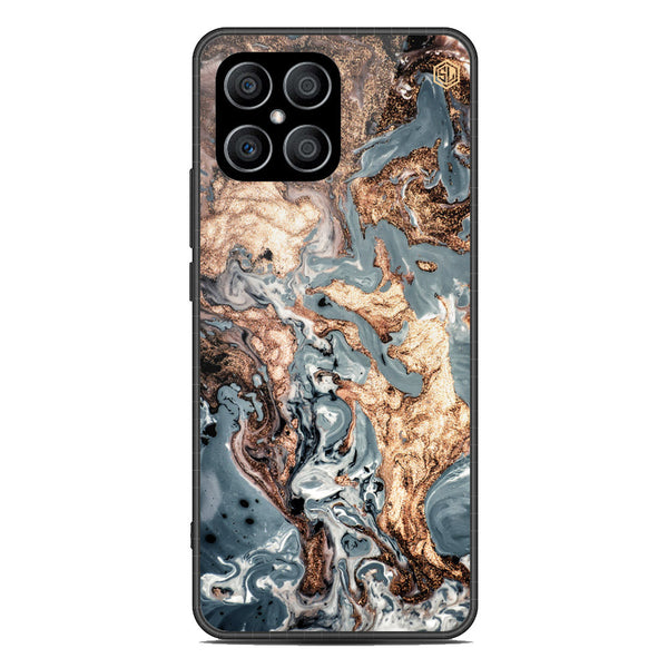 Marble Series Soft Phone Case - Metal Case - Design 5 - Honor X8