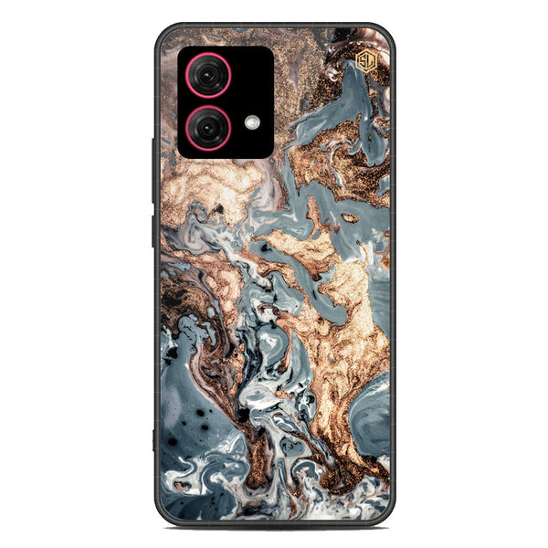 Marble Series Soft Phone Case - Metal Case - Design 5 - Motorola Moto G84