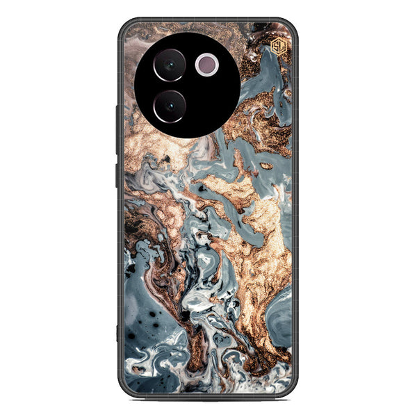 Marble Series Soft Phone Case - Premium Glass Case - Design 5 - Vivo V30e