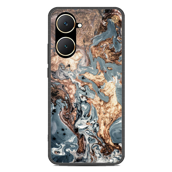 Marble Series Soft Phone Case - Premium Glass Case - Design 5 - Vivo Y03