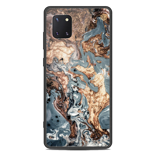 Marble Series Soft Phone Case - Premium Glass Case - Design 5 - Samsung Galaxy A81
