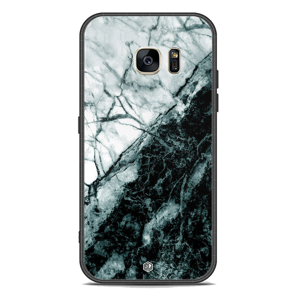 Marble Series Soft Phone Case - Premium Glass Case - Design 6 - Samsung Galaxy S7