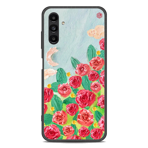 Floral Series Soft Phone Case - Premium Glass Case - Design 10 - Samsung Galaxy A13 5G
