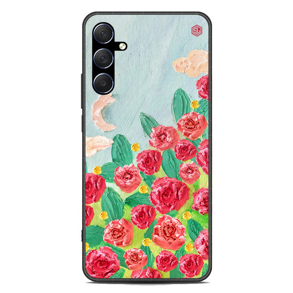 Floral Series Soft Phone Case - Premium Glass Case - Design 10 - Samsung Galaxy M53