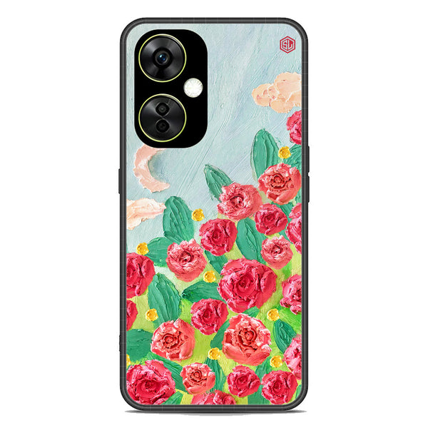 Floral Series Soft Phone Case - Premium Glass Case - Design 10 - OnePlus Nord CE 3 Lite