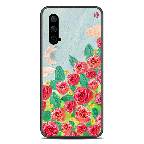 Floral Series Soft Phone Case - Premium Glass Case - Design 10 - OnePlus Nord CE 5G