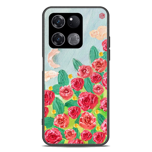 Floral Series Soft Phone Case - Premium Glass Case - Design 10 - OnePlus Ace Racing