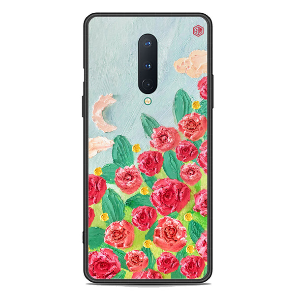 Floral Series Soft Phone Case - Premium Glass Case - Design 10 - OnePlus 8 4G