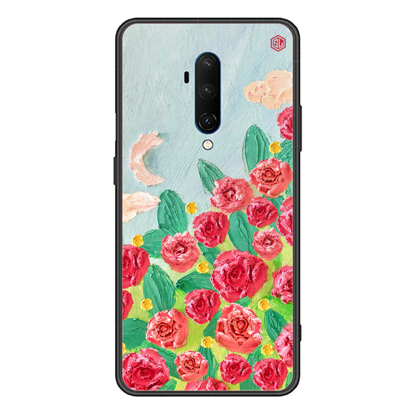 Floral Series Soft Phone Case - Premium Glass Case - Design 10 - OnePlus 7T Pro