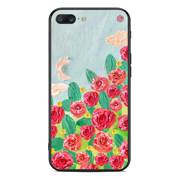 Floral Series Soft Phone Case - Premium Glass Case - Design 10 - OnePlus 5