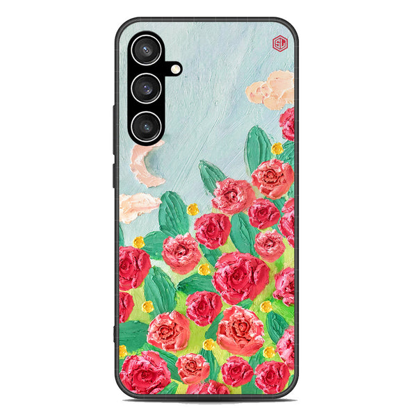 Floral Series Soft Phone Case - Premium Glass Case - Design 10 - Samsung Galaxy S23 FE