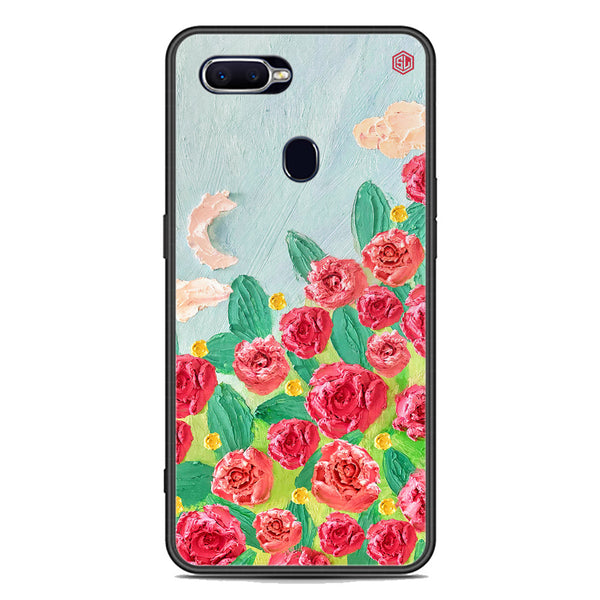 Floral Series Soft Phone Case - Premium Glass Case - Design 10 - Oppo F9 Pro