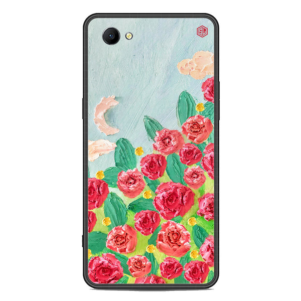 Floral Series Soft Phone Case - Premium Glass Case - Design 10 - Oppo A83