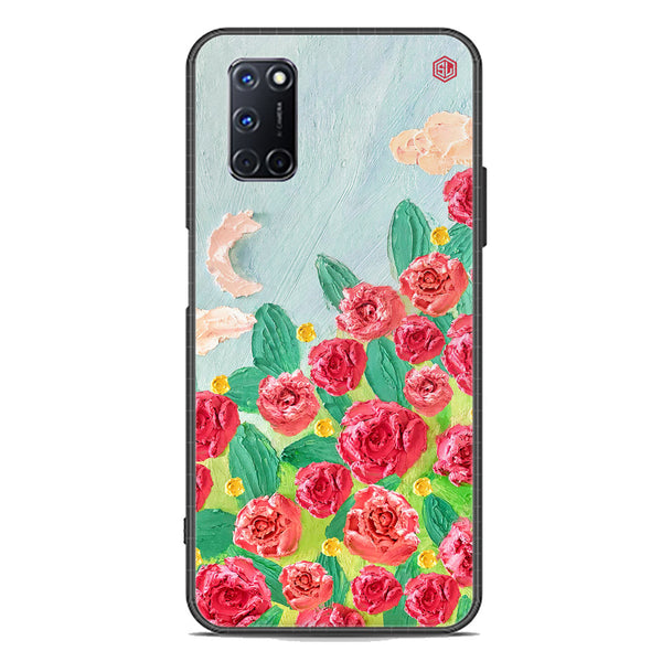 Floral Series Soft Phone Case - Premium Glass Case - Design 10 - Oppo A72