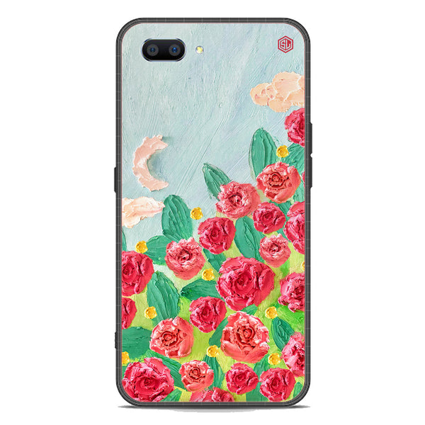 Floral Series Soft Phone Case - Premium Glass Case - Design 10 - Oppo A12e