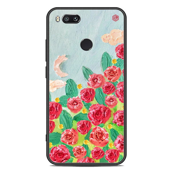 Floral Series Soft Phone Case - Premium Glass Case - Design 10 - Xiaomi Mi A1 / Mi 5X