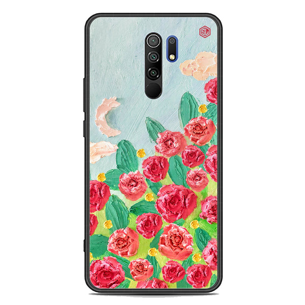 Floral Series Soft Phone Case - Premium Glass Case - Design 10 - Xiaomi Poco M2