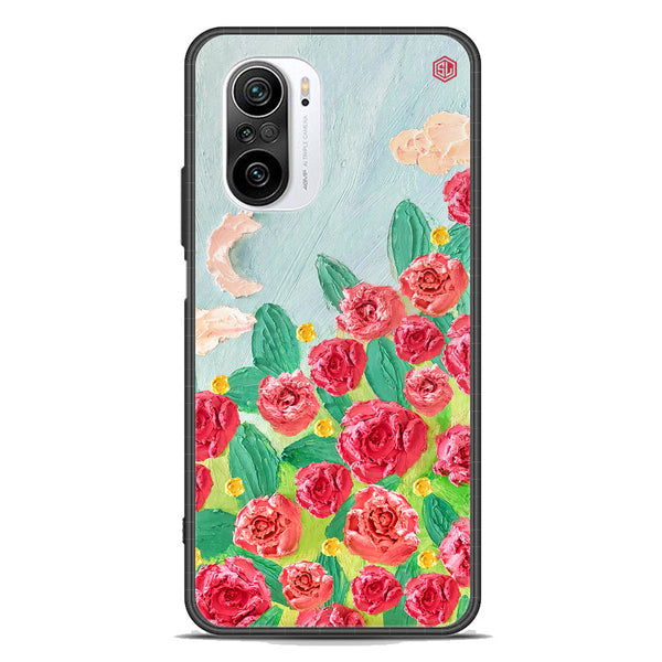 Floral Series Soft Phone Case - Premium Glass Case - Design 10 - Xiaomi Mi 11i