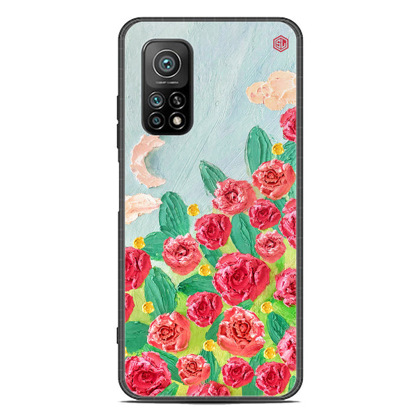 Floral Series Soft Phone Case - Premium Glass Case - Design 10 - Xiaomi Mi 10T Pro