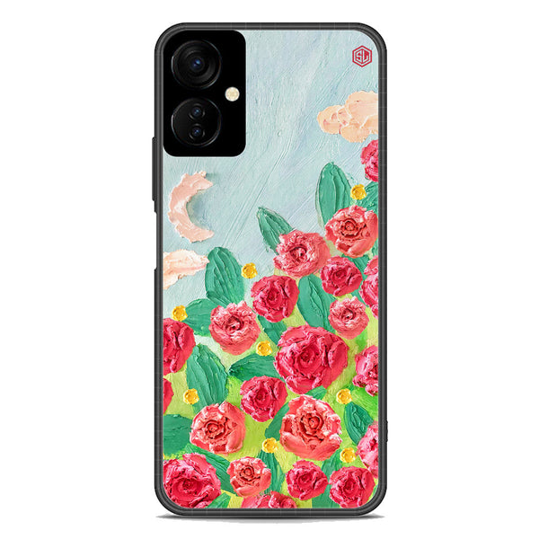 Floral Series Soft Phone Case - Premium Glass Case - Design 10 - Tecno Camon 19 Neo