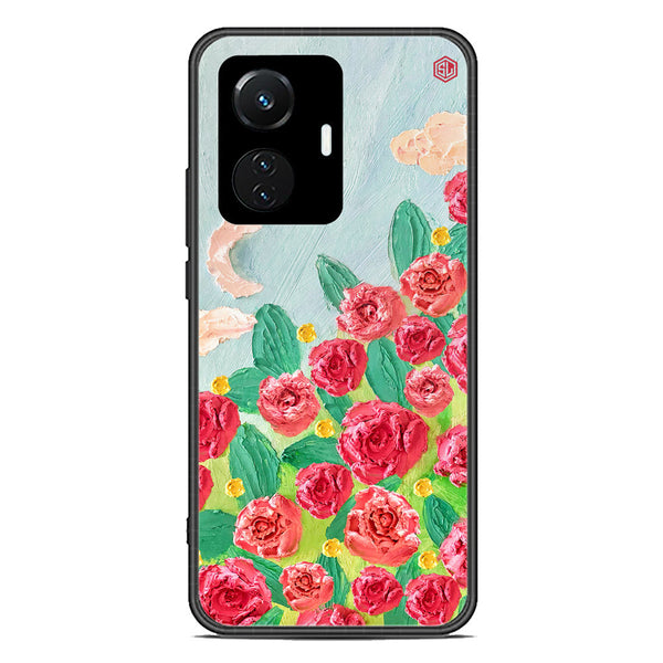 Floral Series Soft Phone Case - Premium Glass Case - Design 10 - Vivo Y55 4G