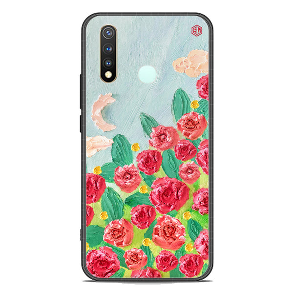 Floral Series Soft Phone Case - Premium Glass Case - Design 10 - Vivo Y19