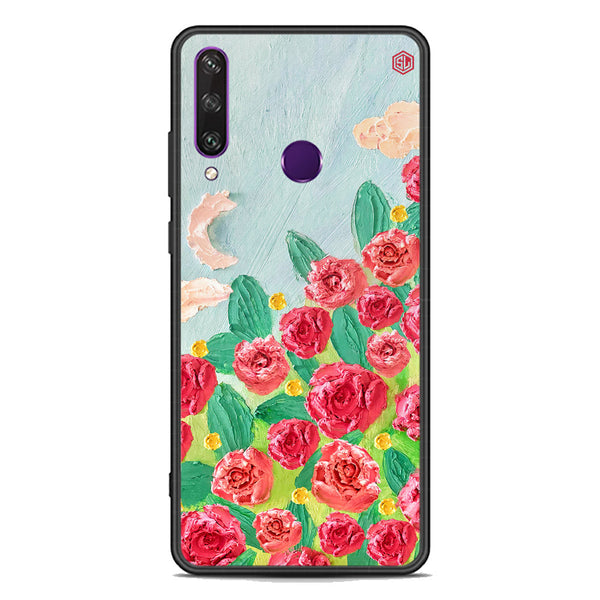Floral Series Soft Phone Case - Premium Glass Case - Design 10 - Huawei Y6p