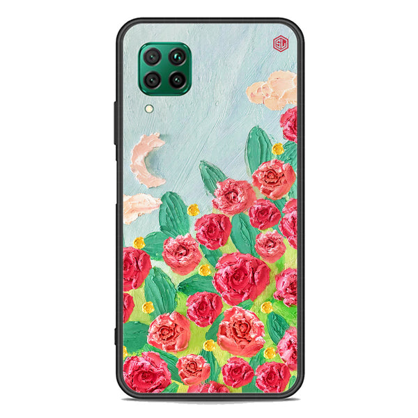 Floral Series Soft Phone Case - Premium Glass Case - Design 10 - Huawei Nova 6 SE