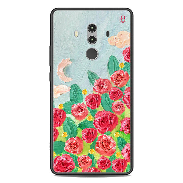 Floral Series Soft Phone Case - Premium Glass Case - Design 10 - Huawei Mate 10 Pro