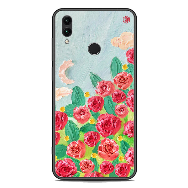 Floral Series Soft Phone Case - Premium Glass Case - Design 10 - Huawei Honor 10 Lite