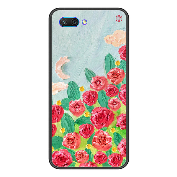 Floral Series Soft Phone Case - Premium Glass Case - Design 10 - Huawei Honor 10