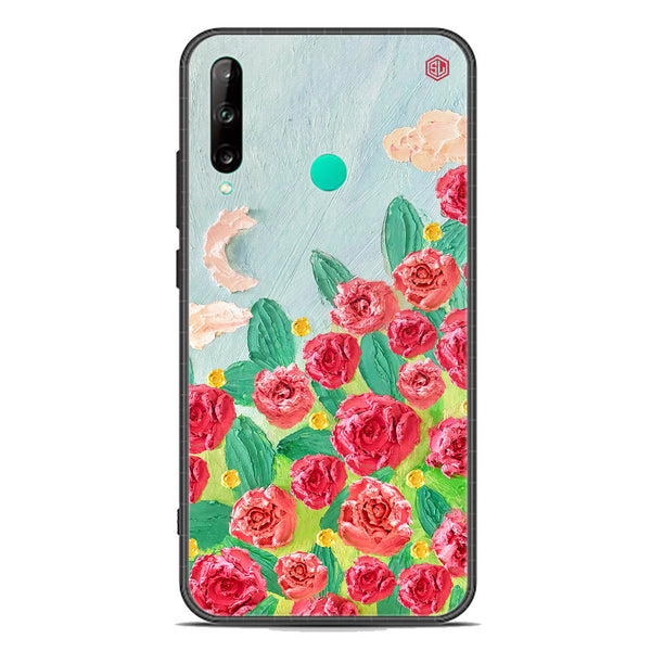 Floral Series Soft Phone Case - Premium Glass Case - Design 10 - Honor 9C