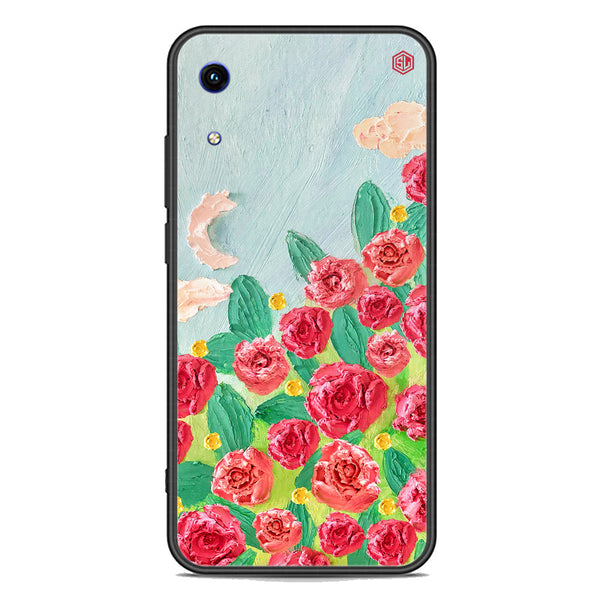 Floral Series Soft Phone Case - Premium Glass Case - Design 10 - Huawei Honor 8A
