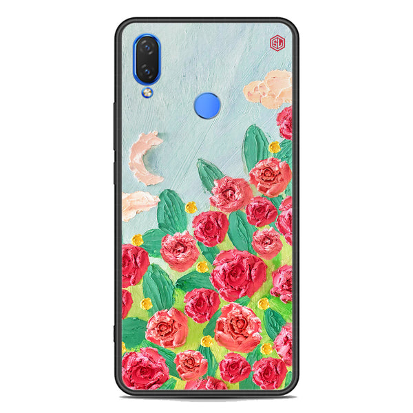 Floral Series Soft Phone Case - Premium Glass Case - Design 10 - Huawei Honor 8C