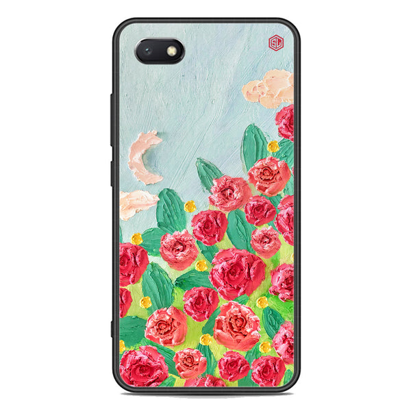 Floral Series Soft Phone Case - Premium Glass Case - Design 10 - Huawei Honor 7S