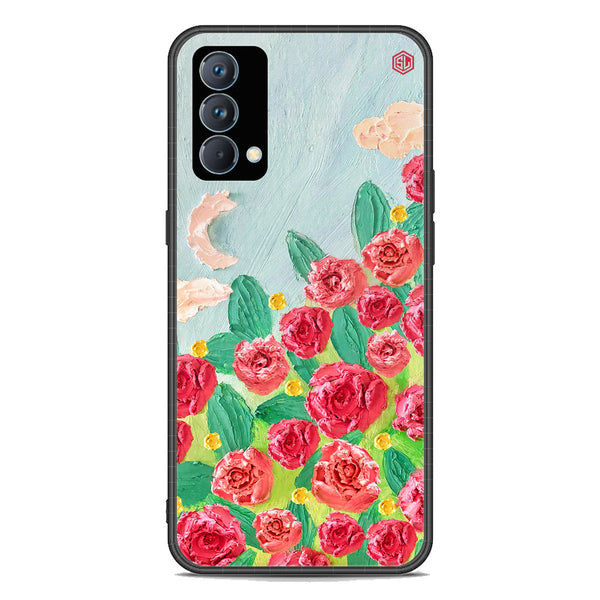 Floral Series Soft Phone Case - Premium Glass Case - Design 10 - Realme GT Master